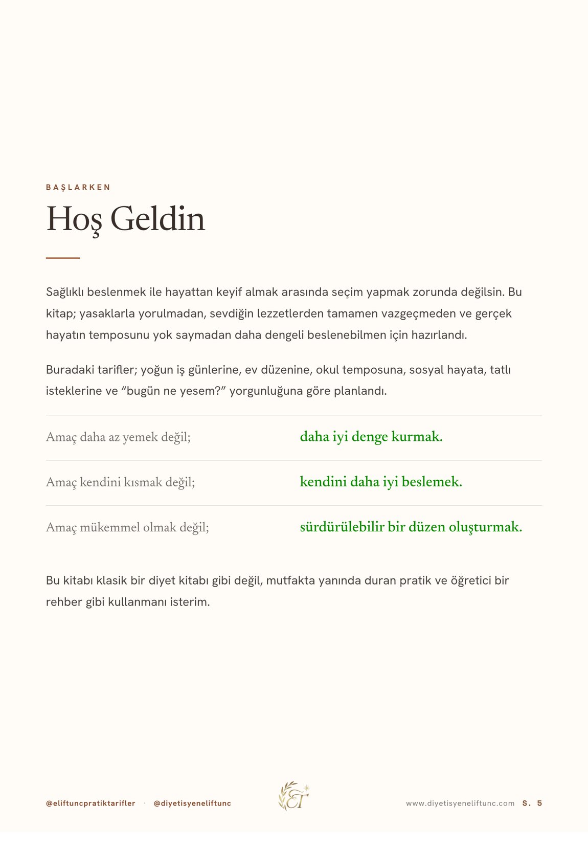 Pratik Tarifler iç sayfa — Hoş Geldin