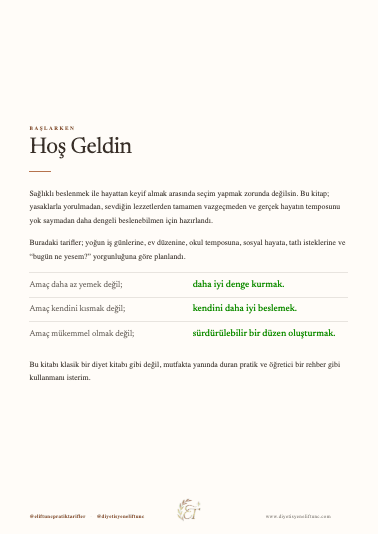 Pratik Tarifler iç sayfa — Hoş Geldin