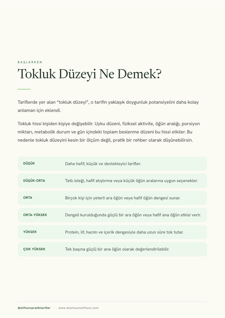 Dengeli Mutfak iç sayfa — Tokluk düzeyi ne demek