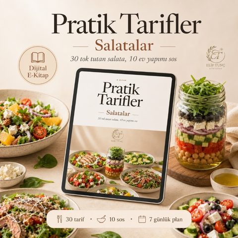 Pratik Tarifler Salatalar e-kitabı kapağı